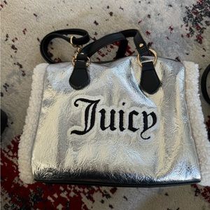 Juicy couture metallic satchel bag